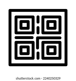 qr code icon or logo isolated sign symbol vector illustration - high quality black style vector icons
