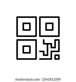 QR code icon Outline vector for web ui