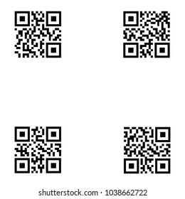 qr code icon set