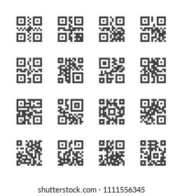 qr code icon set