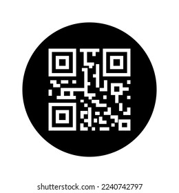 Icono de código Qr. inicio de sesión para concepto móvil y diseño web. ilustración vectorial