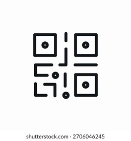 Vector de signo de icono de código QR