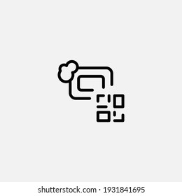 Qr-Codesymbol, Vektor,Symbol, Logo-Illustration für Web und Mobile
