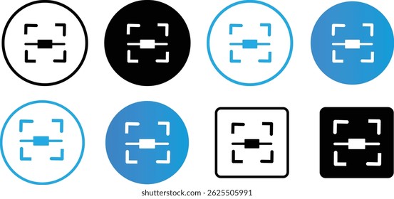 QR code icon. Simple digital scanning qr code. QR code for payment, scanner animation on black background,