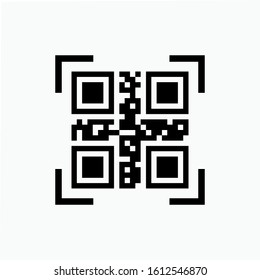 QR Code Icon. Special Identity Illustration As A Simple Vector Sign & Trendy Symbol for Design,  Websites, Presentation or Apps Elements. 