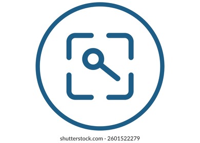 QR code icon. Stroke outline style. Vector. Isolate on white background. 