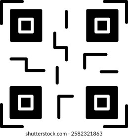 Qr Code Icon Symbol Art Sign