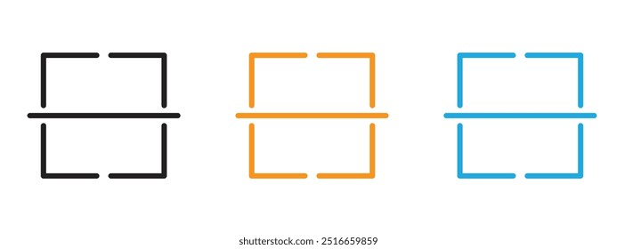 Qr code icon Thin line illustration set