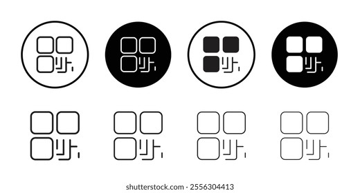 Qr code icon Thin line vector illustration set