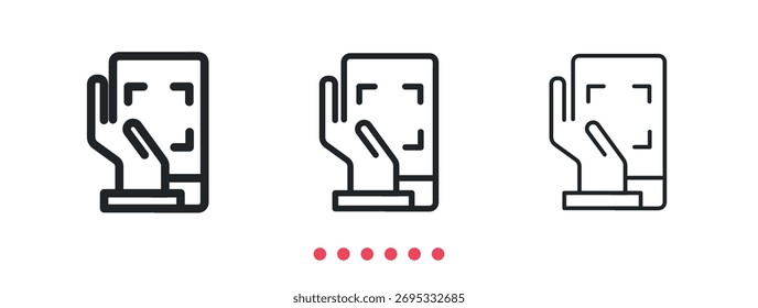 QR code icon. Thin line icon vector