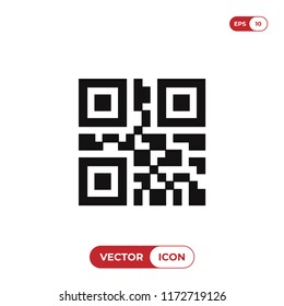 QR code icon vector