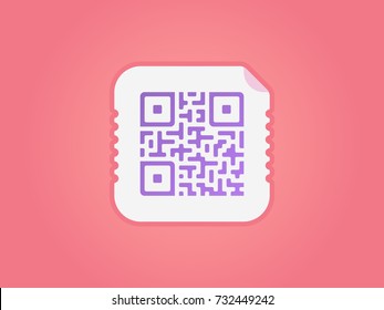QR code icon. Vector QR code