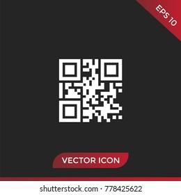 QR code icon vector