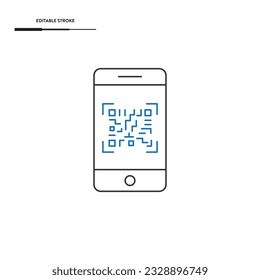 Qr Code Icon Vector Design.