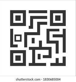 Qr code icon, vector graphics