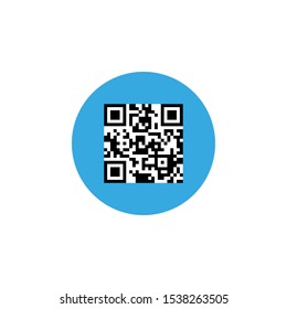 QR Code icon. Vector illustration, flat design.