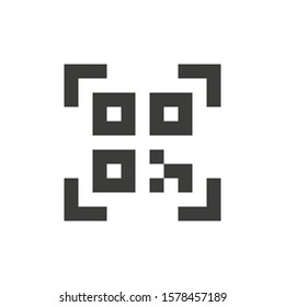 QR Code Icon. Vector Illustration In Flat Design