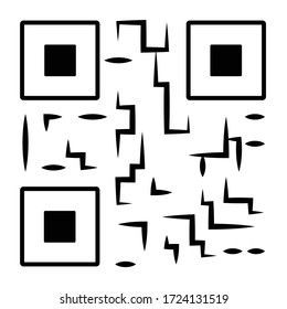 qr code icon - Vector illustration