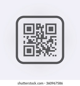 Qr code icon . Vector illustration