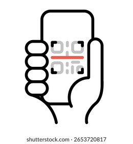 Qr code icon. Vector ilustration.