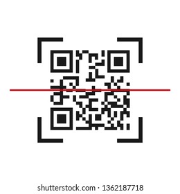 QR code icon vector isolated on white background. Digital information sign .