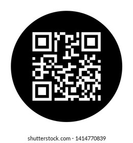 QR code icon vector isolated on white background. Digital information sign .
