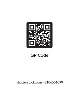 QR Code Icon Vector Isolated on White Background