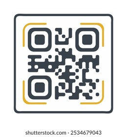 QR code icon vector isolated on white background for your web and mobile app design, QR code logo concept