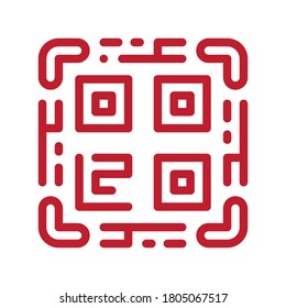 QR code icon vector. Marketing and sale icon - shopping. Eps 10 vector illustration.
