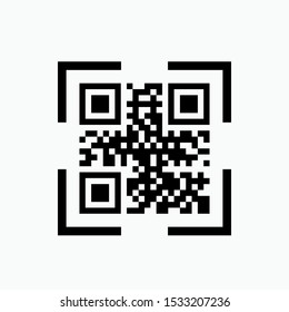 QR Code Icon - Vector, Sign and Symbol for Design, Presentation, Website or Apps Elements.