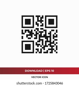 QR code icon vector. Special identity code sign