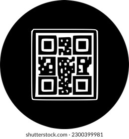 Qr code icon vector symbol design illustration