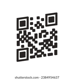 QR code icon vector template illustration logo design