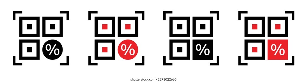 QR Code icon.Barcode icon. Digital Scanning icon, vector illustration