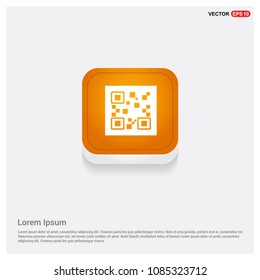 Qr code icons Orange Abstract Web Button