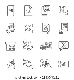 QR Code  icons set . QR Code  pack symbol vector elements for infographic web