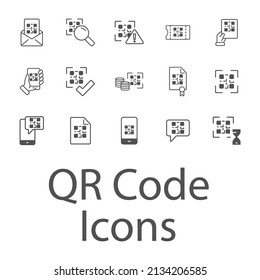 QR Code  icons set . QR Code  pack symbol vector elements for infographic web