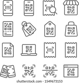 Qr Code Icons Set Vector Illustration Stock Vector (Royalty Free ...