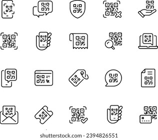 QR Code icons vector design