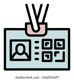 QR code id card icon outline vector. Mobile scan. Phone barcode