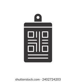 Qr Code Id Card Icon Sign Symbol