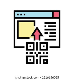 qr code internet web site color icon vector. qr code internet web site sign. isolated symbol illustration