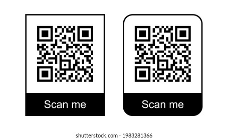 QR code Isolated vector sample for smartphone scanning isolated on white background