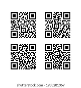 QR code Isolated vector sample for smartphone scanning isolated on white background