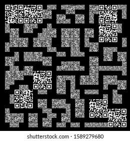QR code labyrinth pattern. Vector illustration Eps 10
