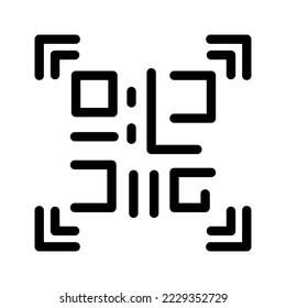 qr code line icon illustration vector graphic