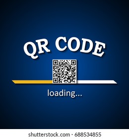 QR Code loading bar background for private and commercial use
