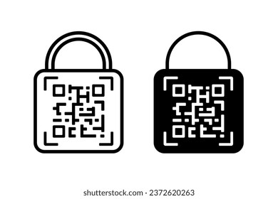 Qr code lock. Illustration vector