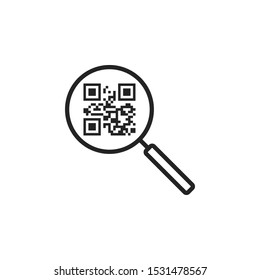 Qr Code Magnifying Icon Vector Illustration Stock Vector (Royalty Free ...