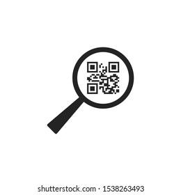 Qr Code Magnifying Icon Vector Illustration Stock Vector (Royalty Free ...